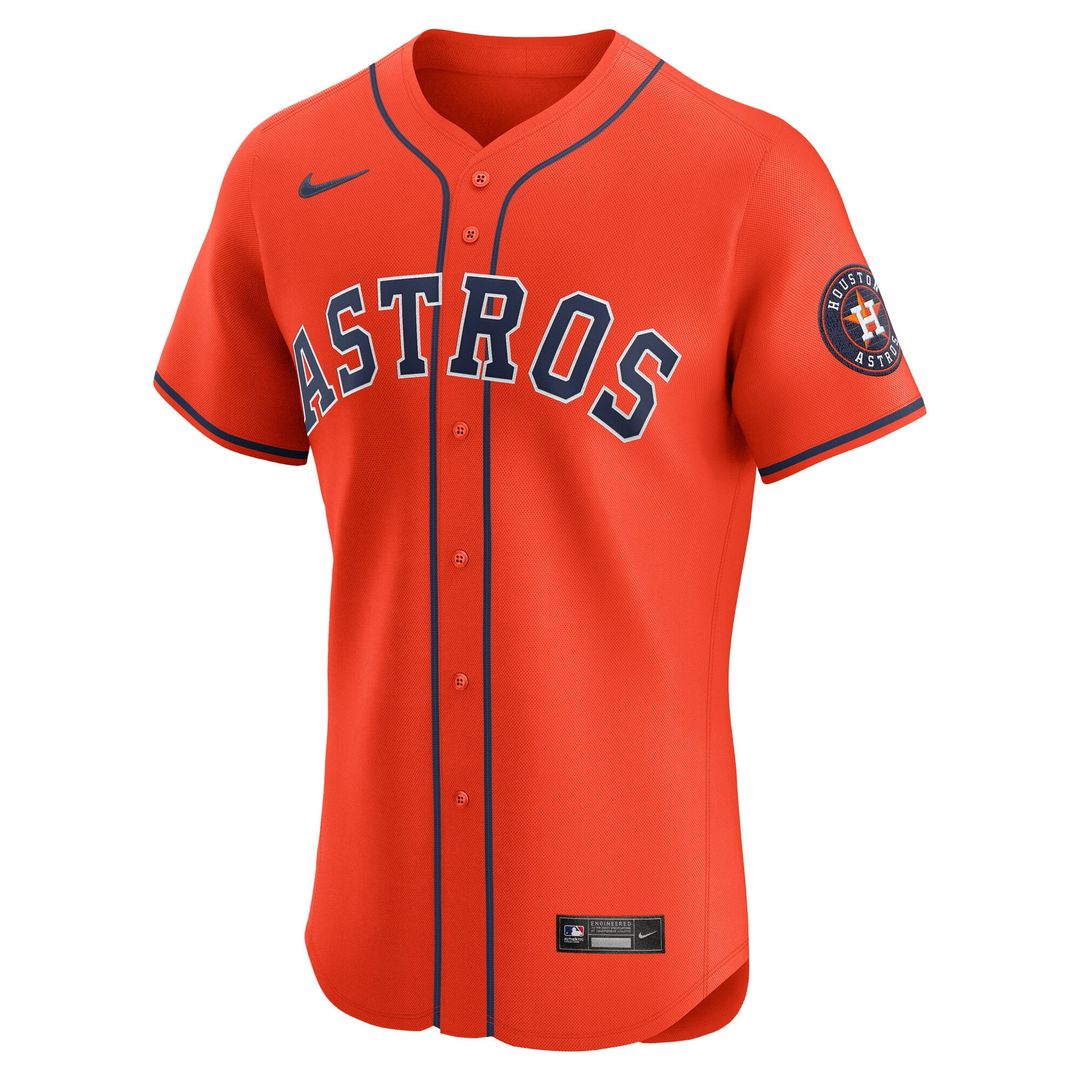 Houston Astros Nike Orange Alternate Elite Jersey product image 2, provided for visual reference and product detail review