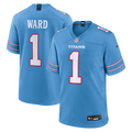 Tennessee Titans Cameron Ward Nike Light Blue Game Jersey product image 1, provided for visual reference and product detail