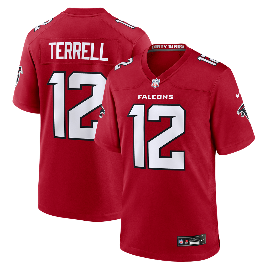 Atlanta Falcons Avieon Terrell Nike Red Game Jersey product image 1, provided for visual reference and product detail review