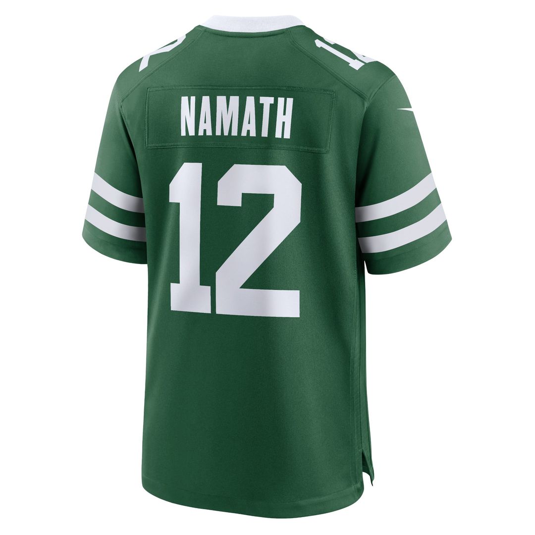 New York Jets Joe Namath Nike Legacy Green Game Jersey product image 3, provided for visual reference and product detail
