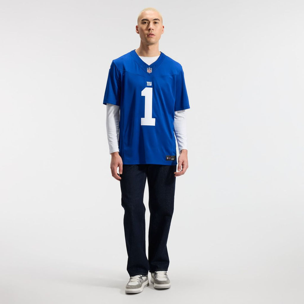 New York Giants Malik Nabers Nike Royal Team Vapor F.U.S.E. Stitched Limited Jersey product image 4, provided for visual