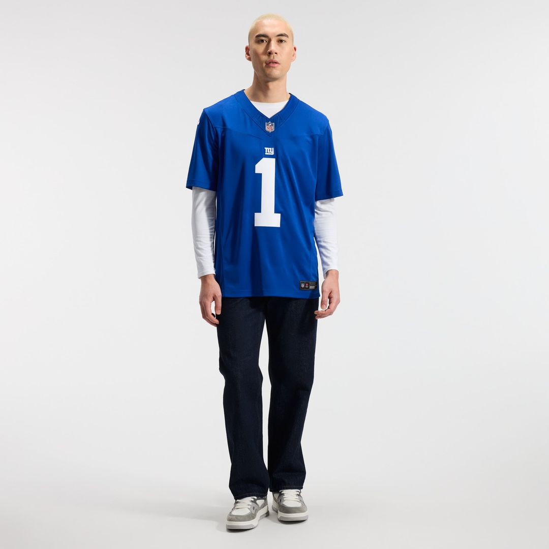 New York Giants Malik Nabers Nike Royal Team Vapor F.U.S.E. Stitched Limited Jersey product image 4, provided for visual