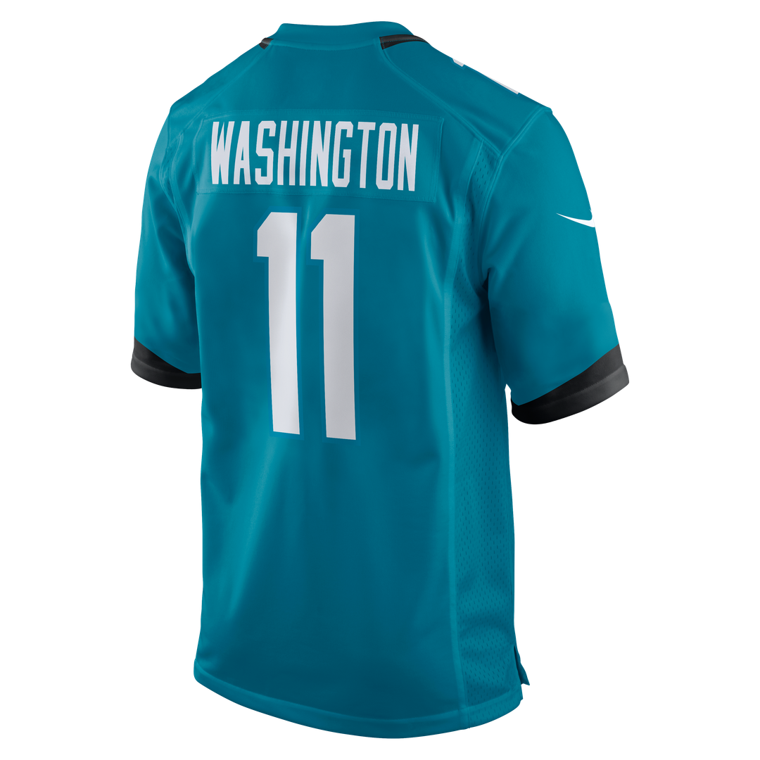 Jacksonville Jaguars Parker Washington Nike Teal Team Game Jersey product image 3, provided for visual reference and product