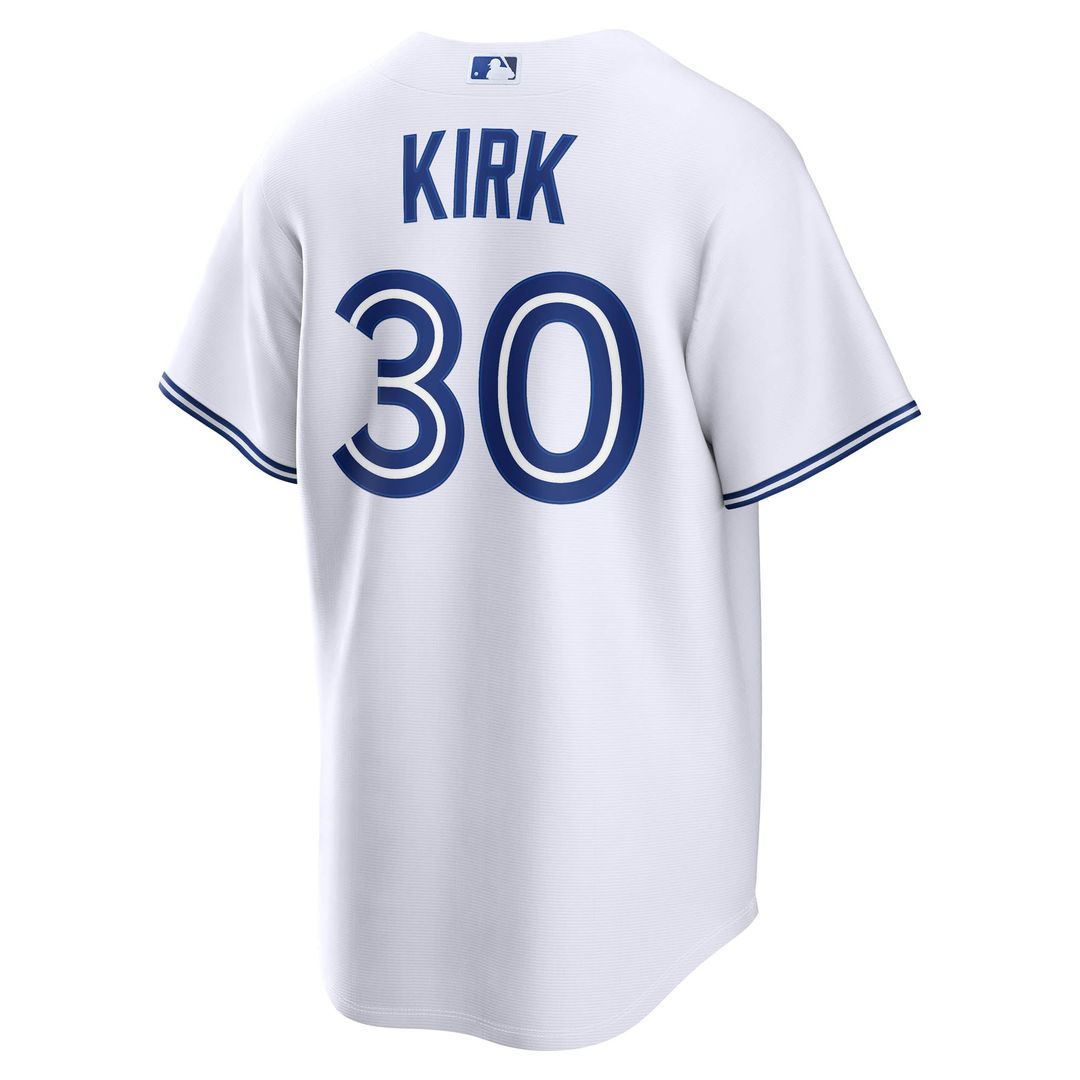 Toronto Blue Jays Alejandro Kirk Nike White Home Replica Jersey product image 3, provided for visual reference and product