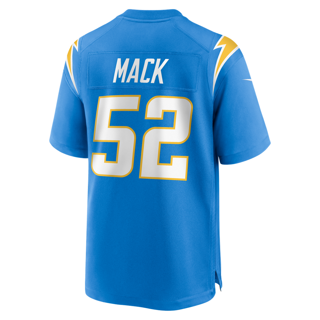 Los Angeles Chargers Khalil Mack Nike Powder Blue Game Jersey product image 3, provided for visual reference and product