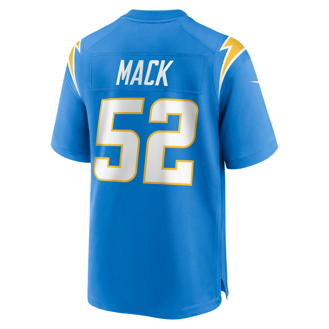 Los Angeles Chargers Khalil Mack Nike Powder Blue Game Jersey product image 3, provided for visual reference and product