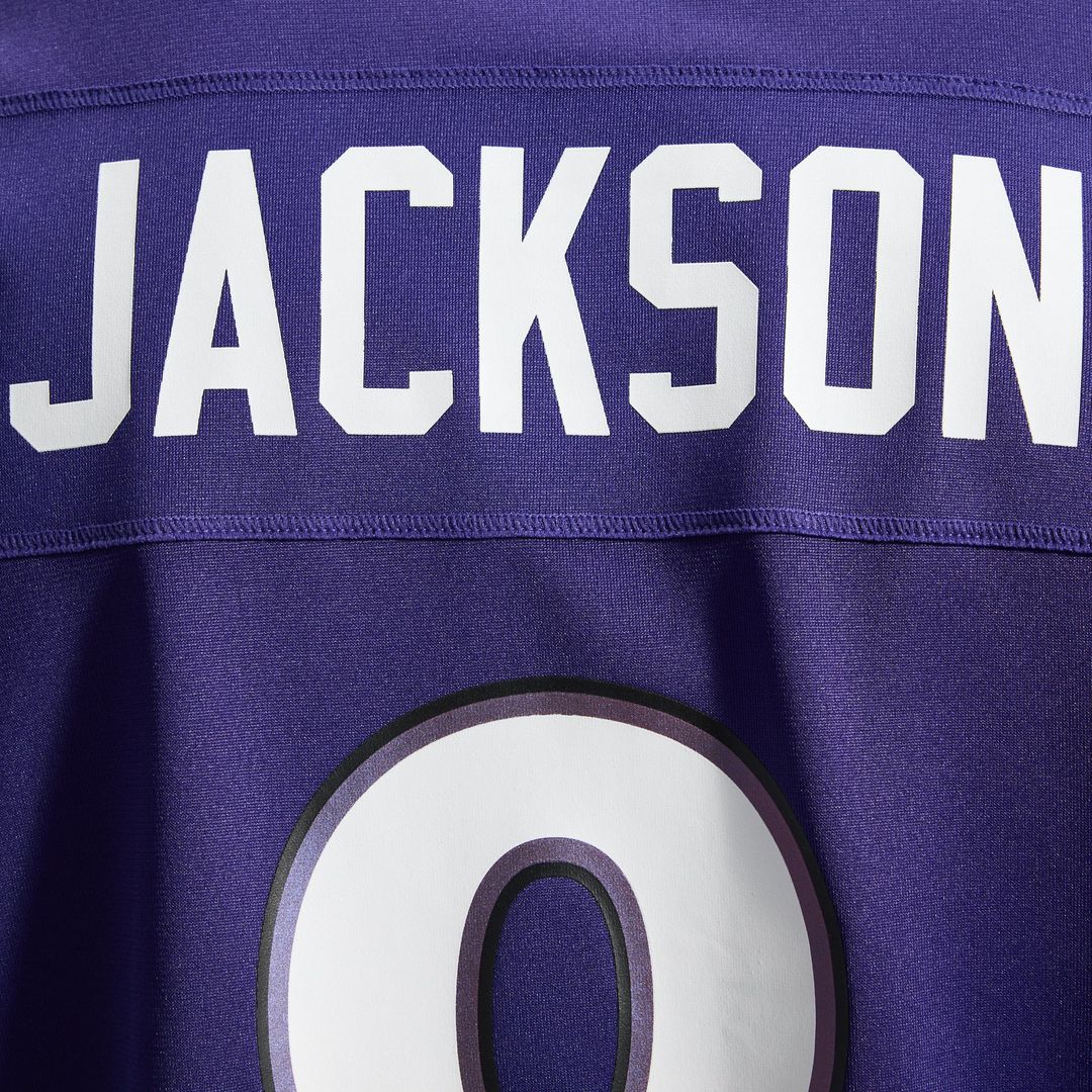 Baltimore Ravens Lamar Jackson Nike Purple Team Game Jersey product image 11, provided for visual reference and product