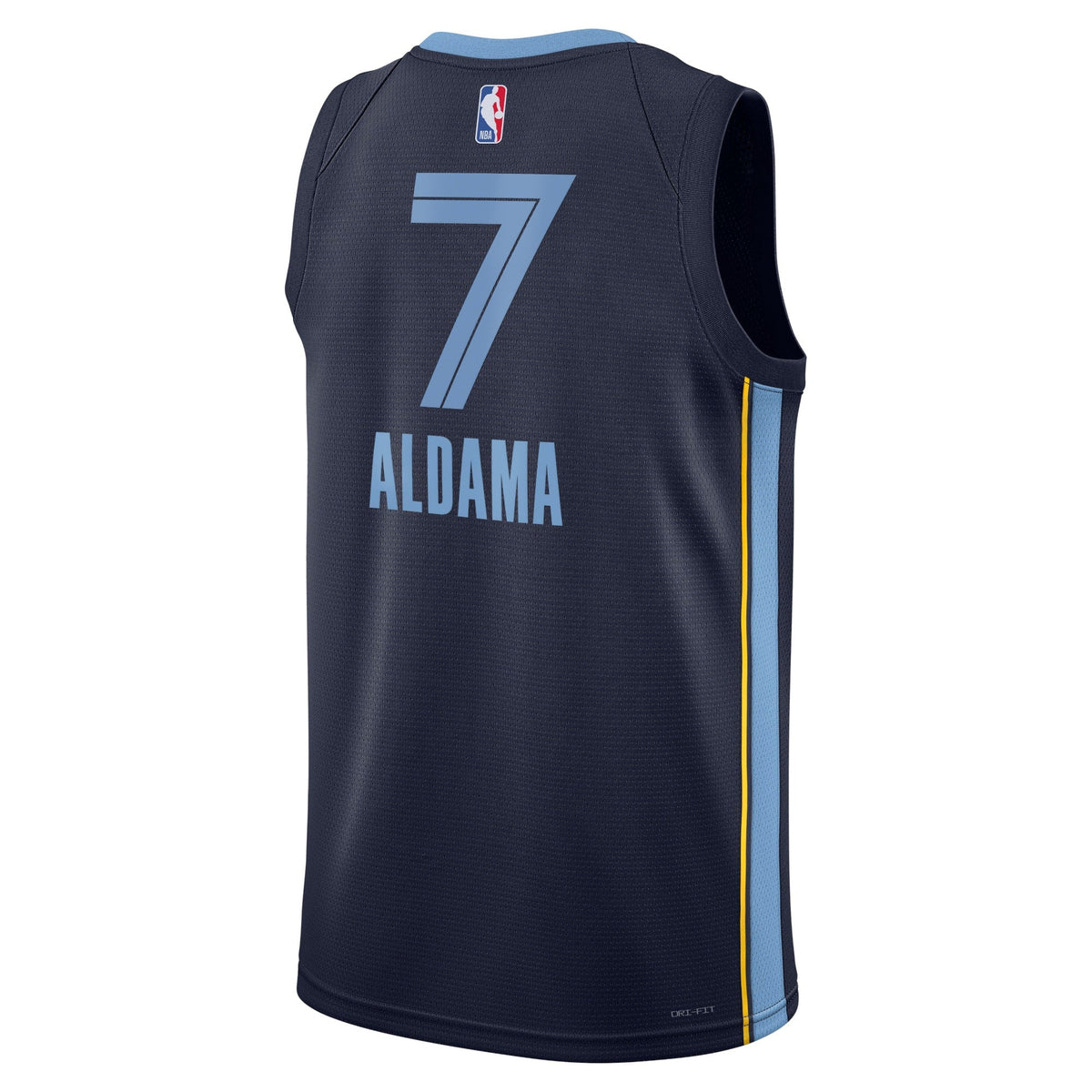 Memphis Grizzlies Nike Icon Edition Swingman Jersey - Navy - Santi Aldama - Unisex product image 3, provided for visual