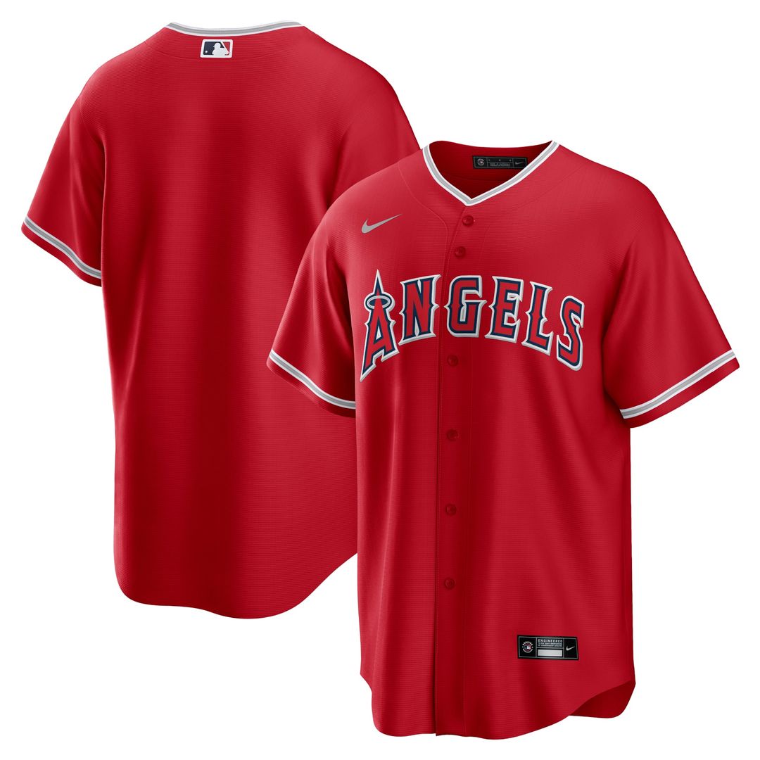 Los Angeles Angels Nike Red Alternate Replica Team Jersey product image 1, provided for visual reference and product detail