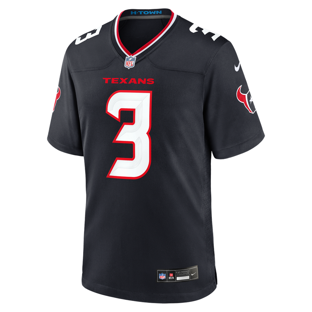 Houston Texans Kamari Lassiter Nike Navy Team Game Jersey product image 2, provided for visual reference and product detail