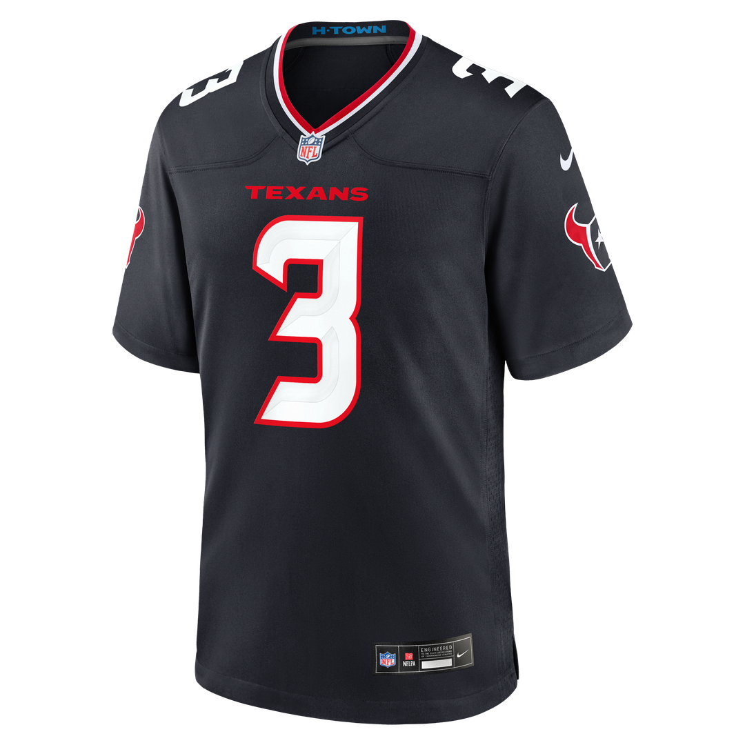 Houston Texans Kamari Lassiter Nike Navy Team Game Jersey product image 2, provided for visual reference and product detail