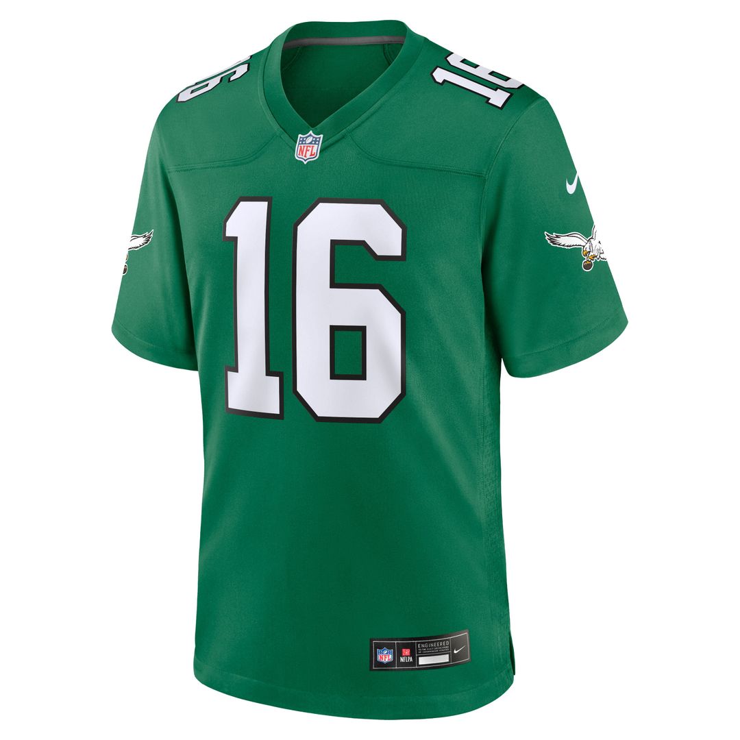 Philadelphia Eagles Tanner McKee Nike Kelly Green Alternate Game Jersey product image 2, provided for visual reference and