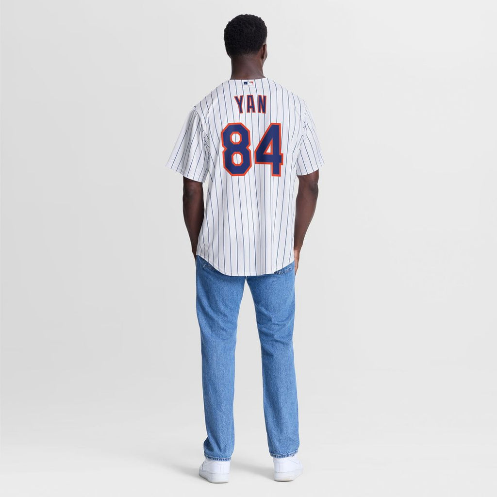 New York Mets Jefry Yan Nike White Home Replica Jersey product image 3, provided for visual reference and product detail