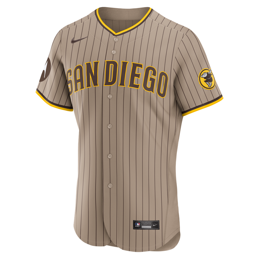 San Diego Padres Fernando Tatis Jr. Nike Sand Alternate Authentic Sponsor Patch Jersey product image 5, provided for visual