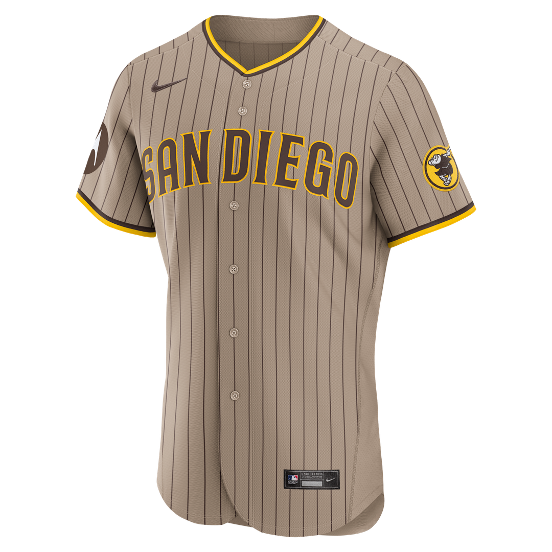 San Diego Padres Fernando Tatis Jr. Nike Sand Alternate Authentic Sponsor Patch Jersey product image 5, provided for visual
