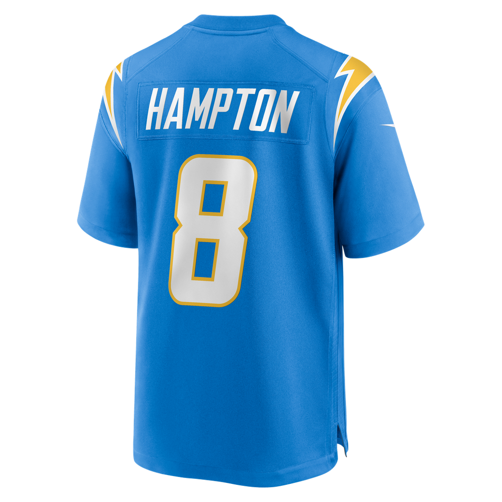 Los Angeles Chargers Omarion Hampton Nike Powder Blue Team Game Jersey product image 3, provided for visual reference and