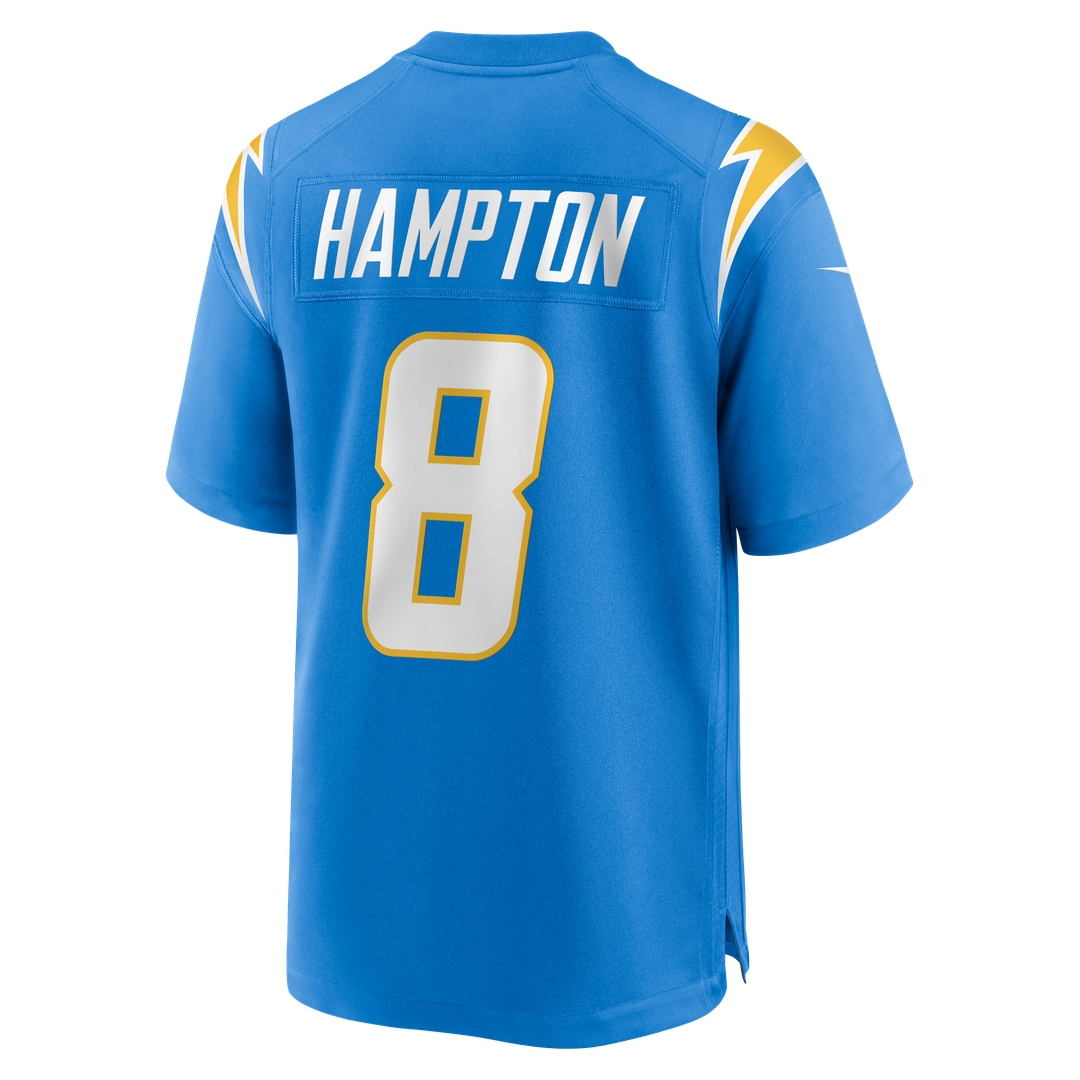 Los Angeles Chargers Omarion Hampton Nike Powder Blue Team Game Jersey product image 3, provided for visual reference and