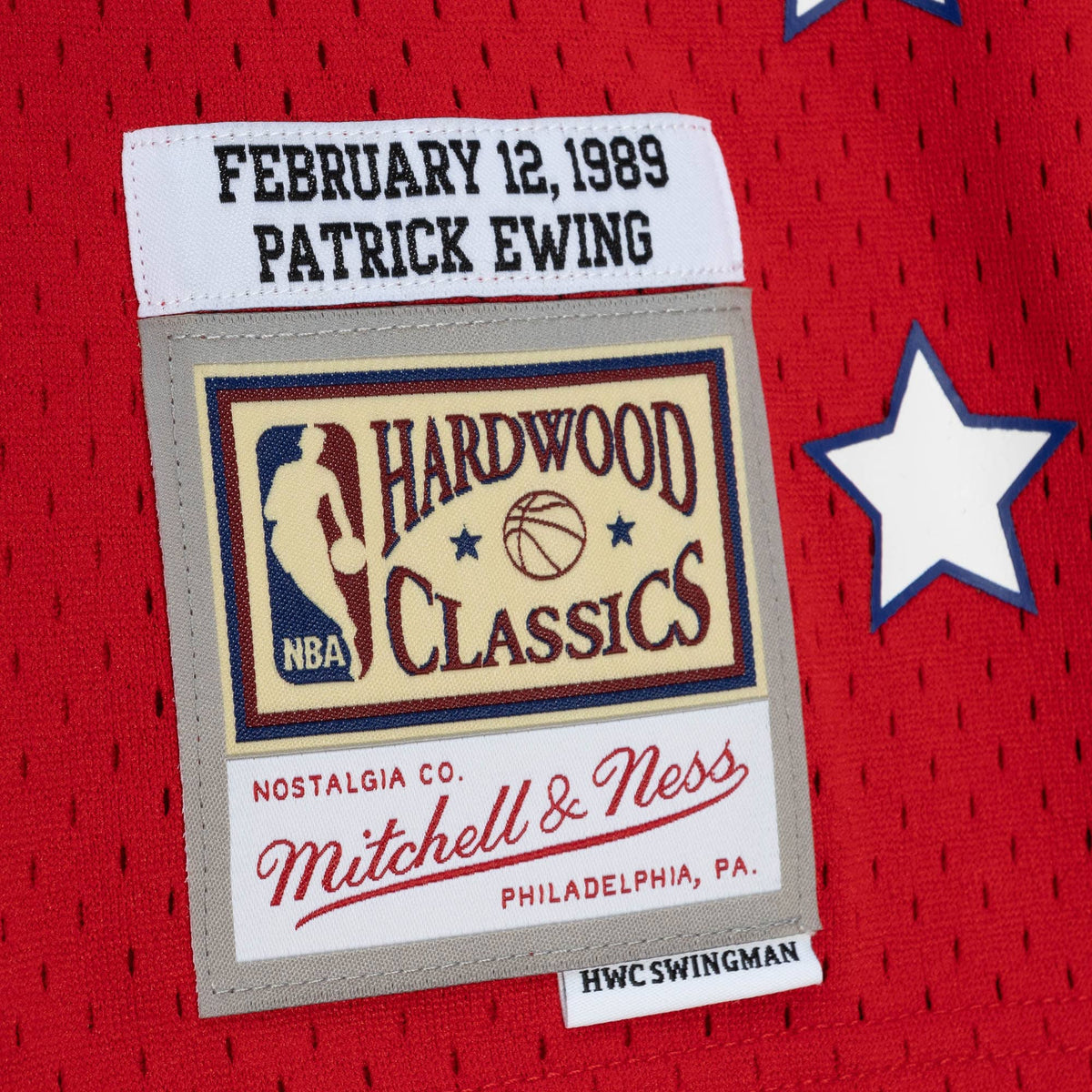 NBA Mitchell & Ness Patrick Ewing 1989 All-Star Swingman Authentic Jersey - Scarlet product image 6, provided for visual