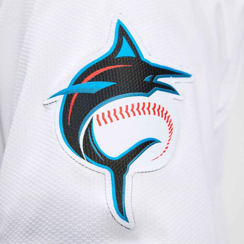 Miami Marlins Nike White Home Elite Jersey product image 13, provided for visual reference and product detail review