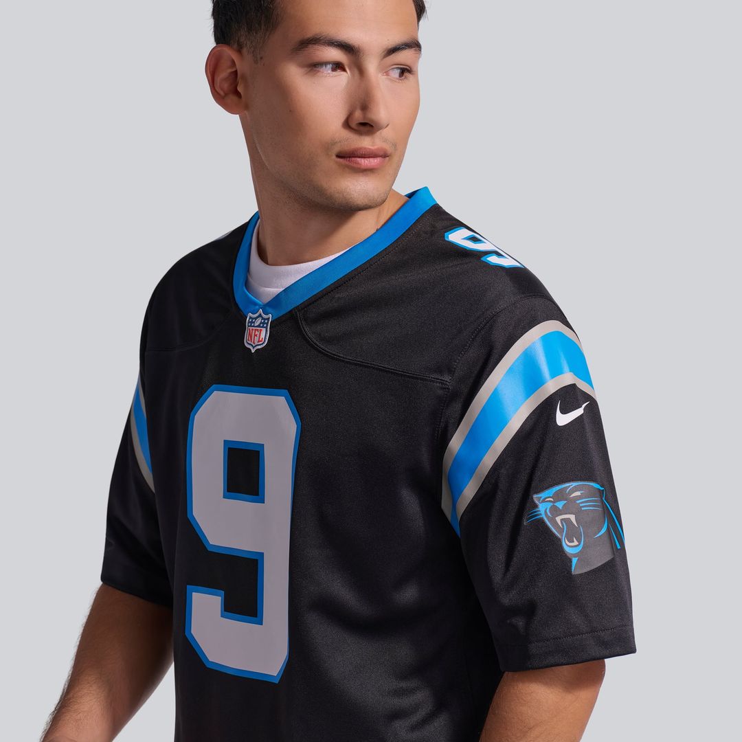 Carolina Panthers Bryce Young Nike Black Team Game Jersey product image 9, provided for visual reference and product detail