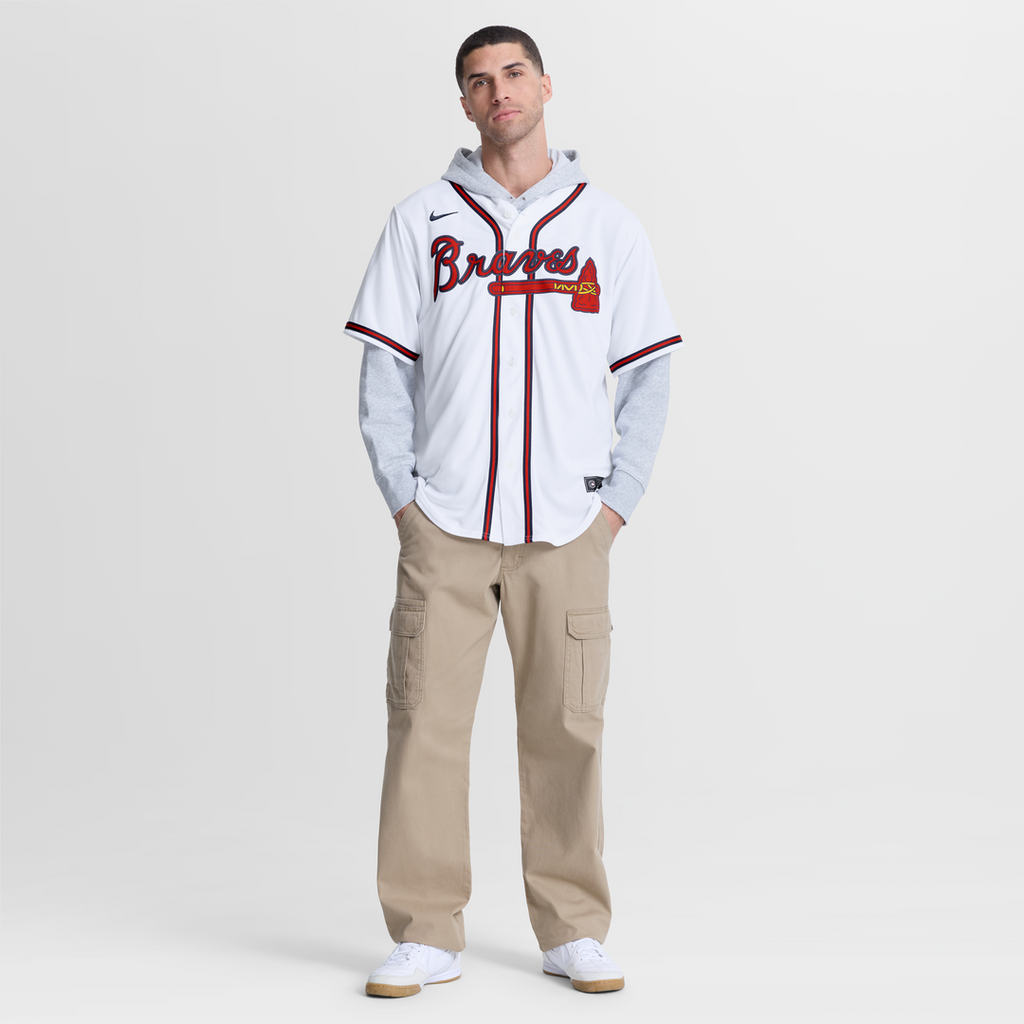Atlanta Braves Spencer Schwellenbach Nike White Home Replica Jersey product image 4, provided for visual reference and