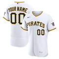 Pittsburgh Pirates Nike White Home Authentic Custom Jersey product image 1, provided for visual reference and product detail