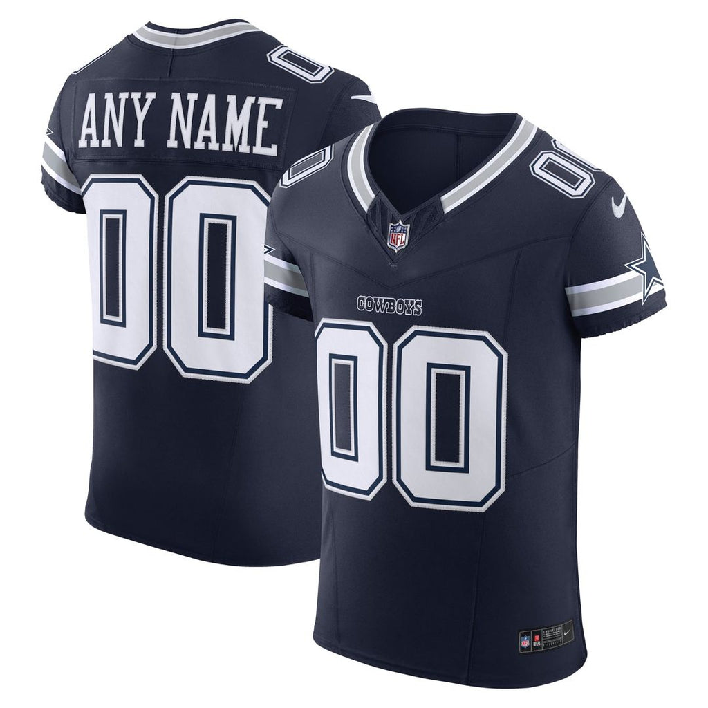 Dallas Cowboys Nike Navy Vapor F.U.S.E. Elite Custom Jersey product image 1, provided for visual reference and product