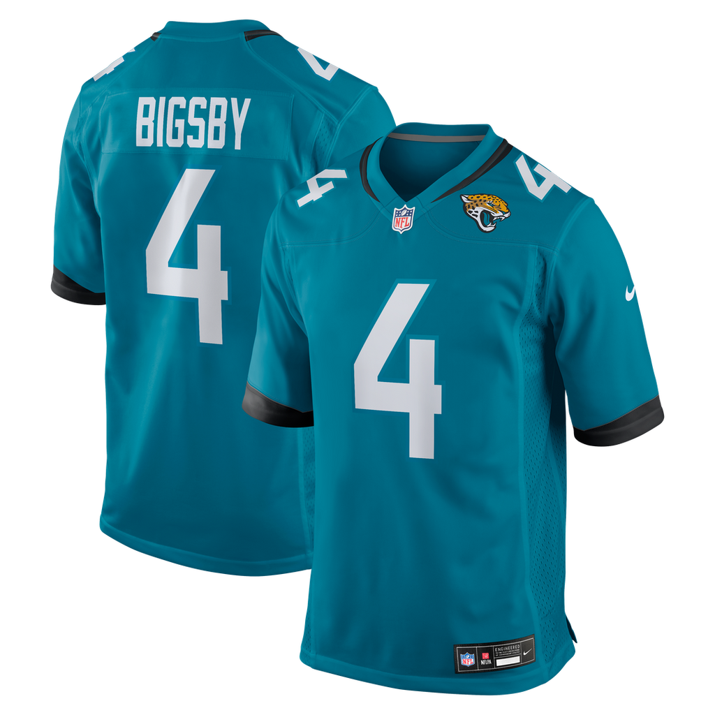 Jacksonville Jaguars Tank Bigsby Nike Teal Game Jersey product image 1, provided for visual reference and product detail