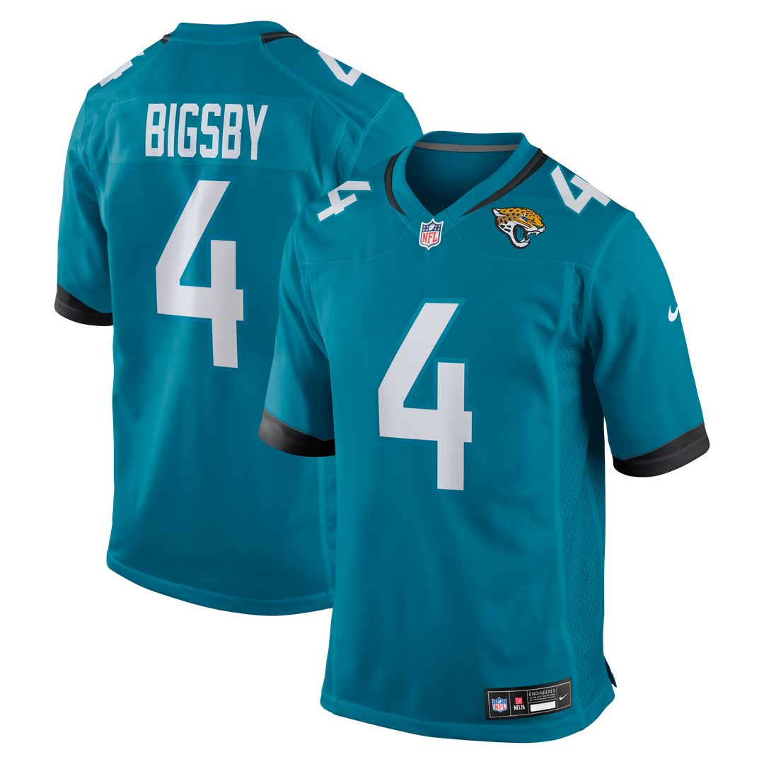 Jacksonville Jaguars Tank Bigsby Nike Teal Game Jersey product image 1, provided for visual reference and product detail