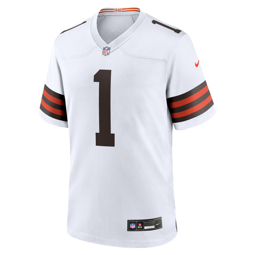 Cleveland Browns KC Concepcion Jr. Nike White Game Jersey product image 2, provided for visual reference and product detail