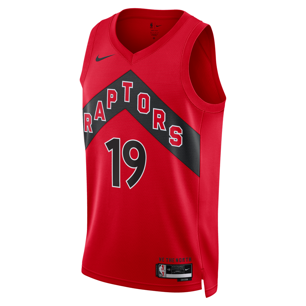 Toronto Raptors Nike Icon Edition Swingman Jersey - Red - Jakob Poeltl - Unisex product image 3, provided for visual