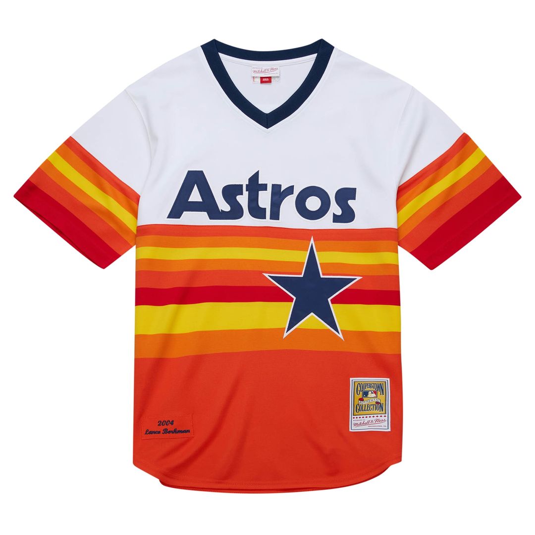 Houston Astros Lance Berkman Mitchell & Ness White 2004 Cooperstown Collection Authentic Throwback Jersey product image 2,