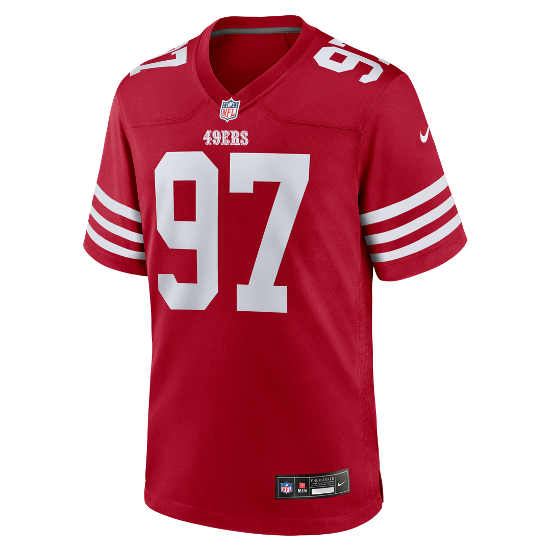 San Francisco 49ers Nick Bosa Nike Scarlet Player Game Jersey product image 2, provided for visual reference and product