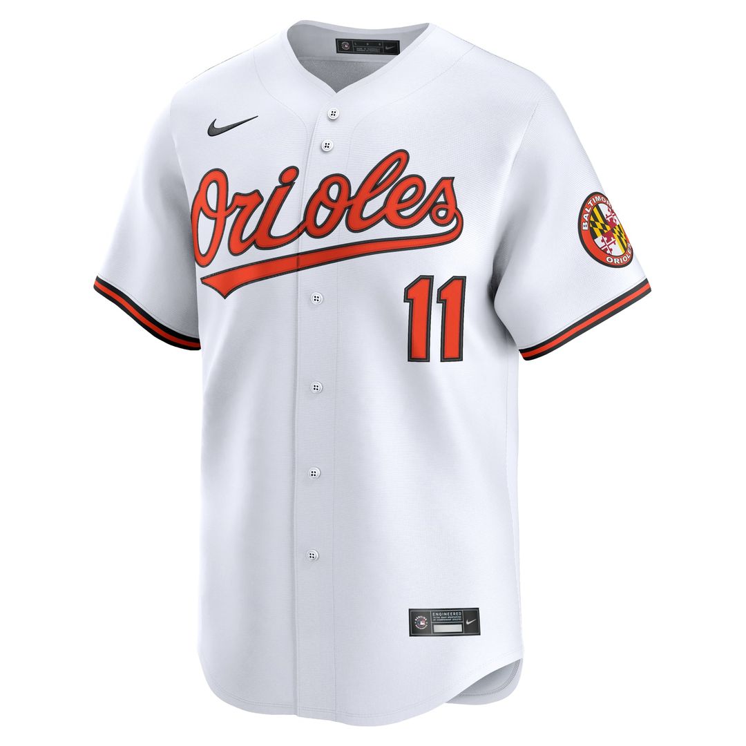 Baltimore Orioles Jordan Westburg Nike White Home Limited Player Jersey product image 2, provided for visual reference and