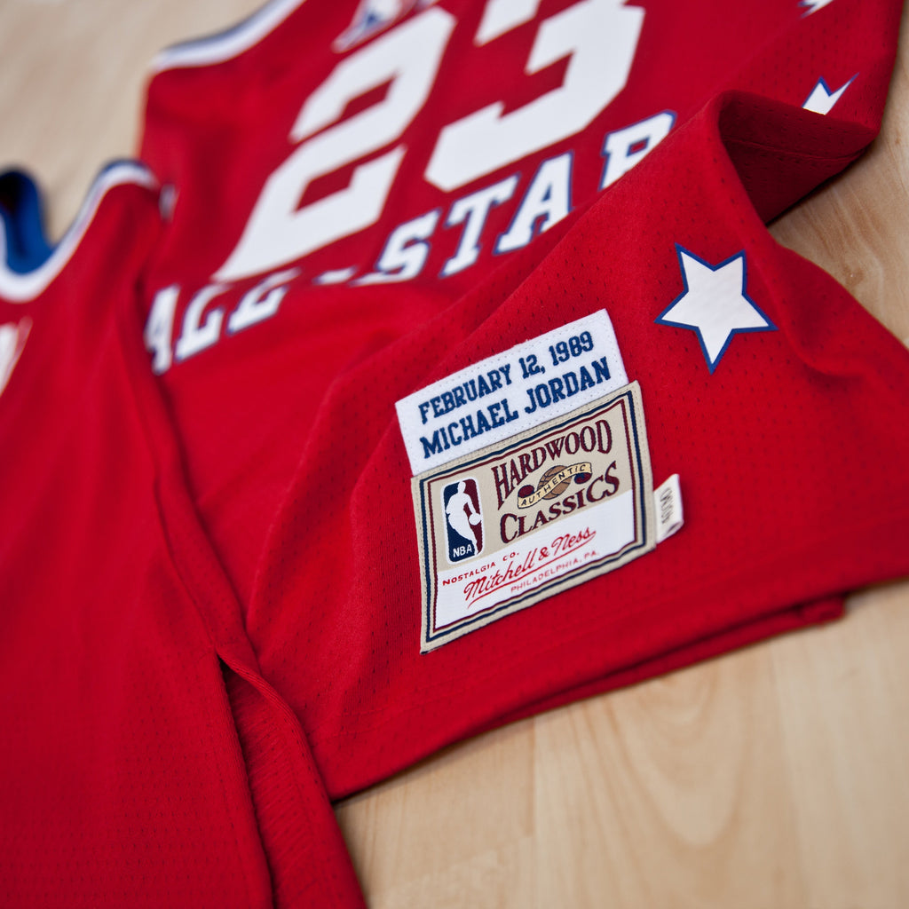 NBA All-Star East Michael Jordan 1989 Authentic Jersey By Mitchell & Ness - Red product image 3, provided for visual