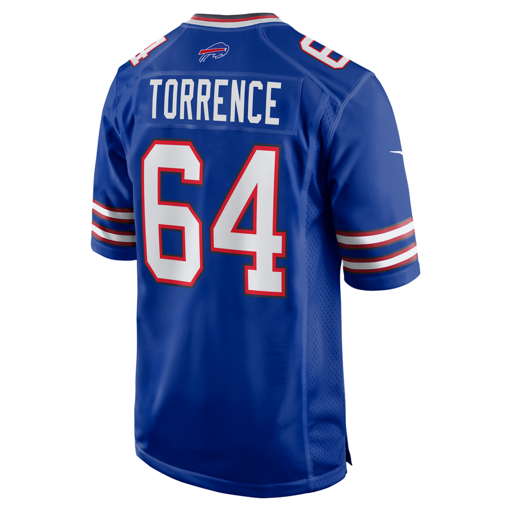 Buffalo Bills O'Cyrus Torrence Nike Royal Home Game Jersey product image 3, provided for visual reference and product detail