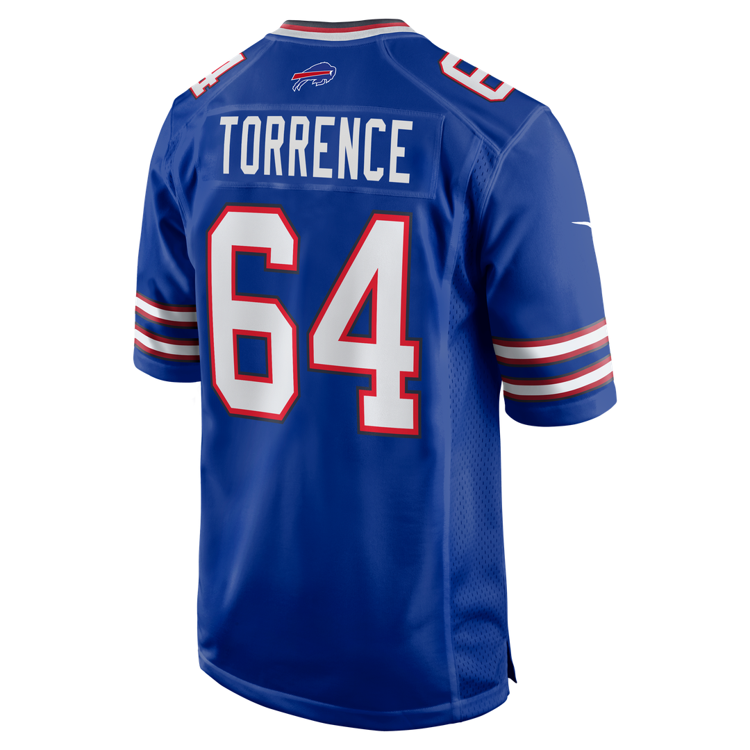 Buffalo Bills O'Cyrus Torrence Nike Royal Home Game Jersey product image 3, provided for visual reference and product detail